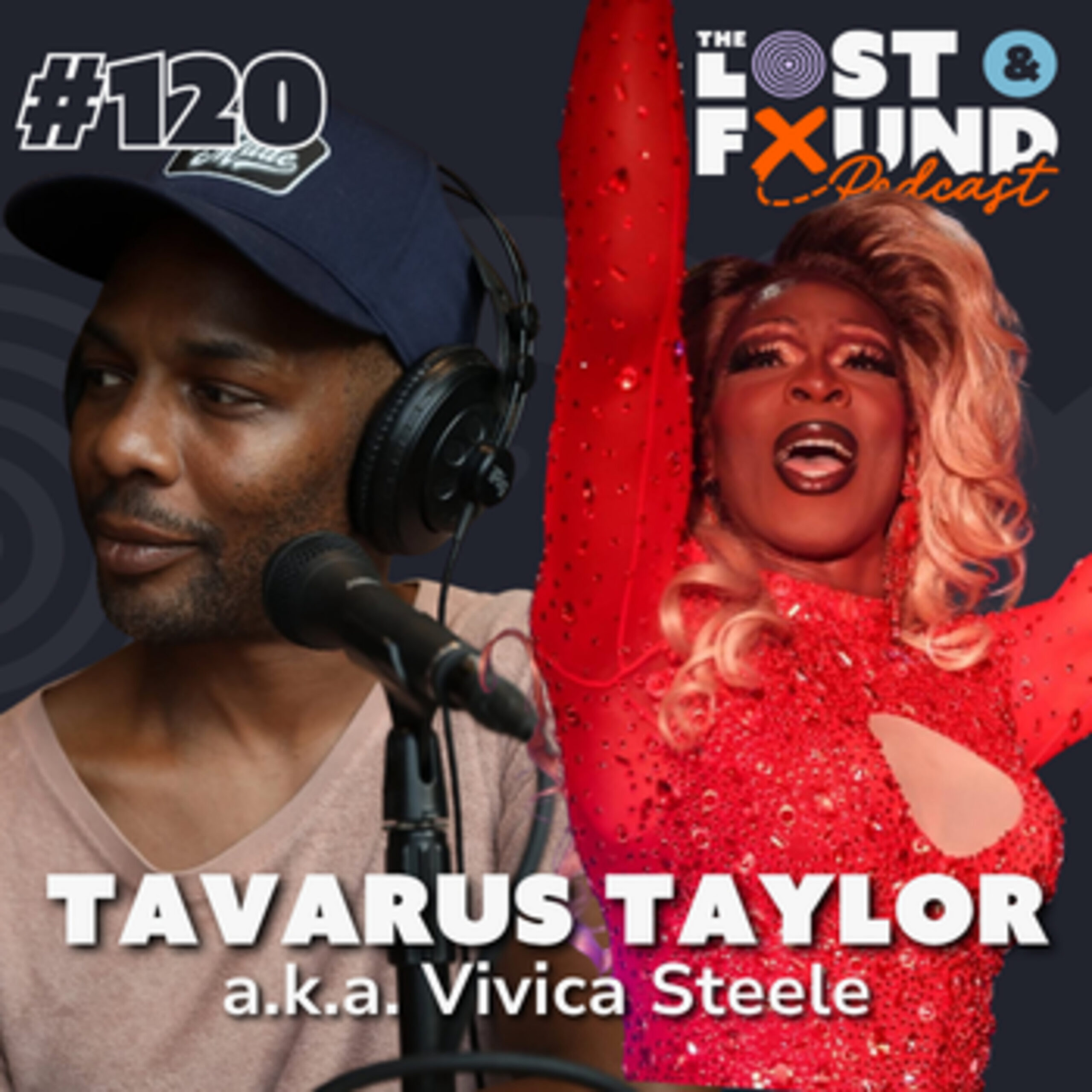 A black man recording a podcast episode and his drag persona